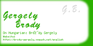gergely brody business card